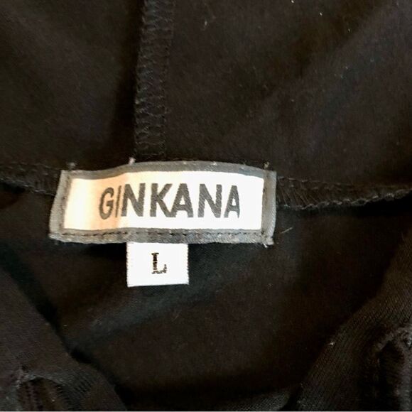 Ginkana Women’s Black Hooded Maternity Top with Front Pockets Size Large - Picture 9 of 9